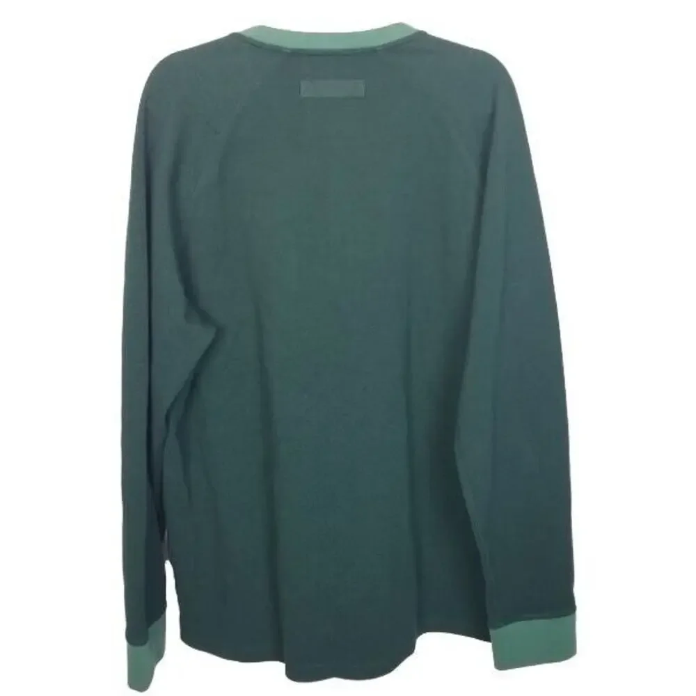 Duluth Trading Co Mens Doubletime Knit Henley Size L Relaxed Gorpcore Pullover